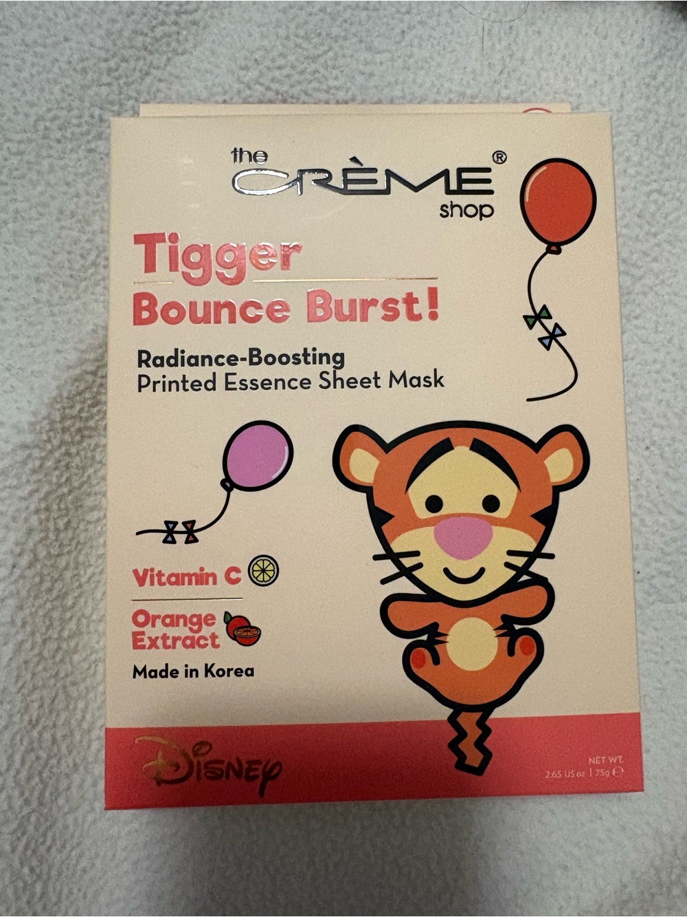 The Crème Shop Tigger Bounce Burst Orange Radiance Sheet Mask